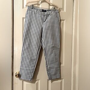 Old navy gingham cropped pant with stretch